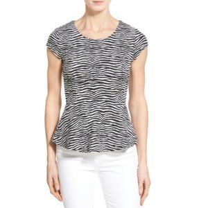 Michael Kors Zebra Peplum Top